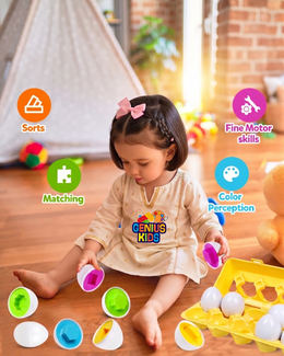 Matching Number Eggs Toy for Kids | Educational Counting and Color Cognition Set