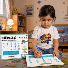 Mini MagPad Numbers Magnetic Drawing Board | 406 Ball Pops Number & Math Tracing Toy for Kids