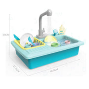 Kitchen Dishwasher Pretend Play Kitchen Toy | Real Running Water Sink Set for Kids