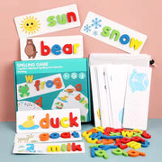 Montessori Wooden Spelling Puzzle for Kids | Educational Letter Matching Toy | Preschool Learning Game