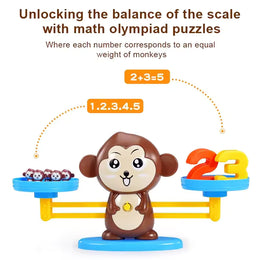 Monkey Balance Counting Toy | Math Learning Scale for Kids | Addition, Subtraction & STEM Educational Game