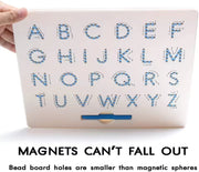 Mini MagPad Alphabet Magnetic Drawing Board | 275 Ball Pops Letter Tracing Toy for Kids