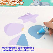 Magic Water Drawing Mat for Kids | 100cm Oversized Mess-Free Doodle Canvas with Reusable Water Pens
