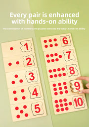 Montessori Number Cognition Matching Puzzle | Wooden Counting & Math Learning Toy for Kids