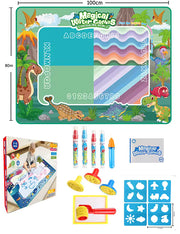 Magic Water Drawing Mat for Kids | 100cm Oversized Mess-Free Doodle Canvas with Reusable Water Pens