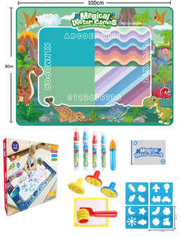 Magic Water Drawing Mat for Kids | 100cm Oversized Mess-Free Doodle Canvas with Reusable Water Pens