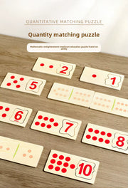 Montessori Number Cognition Matching Puzzle | Wooden Counting & Math Learning Toy for Kids