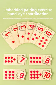 Montessori Number Cognition Matching Puzzle | Wooden Counting & Math Learning Toy for Kids
