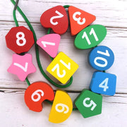 Wooden TIme Learning Clock & Bead Maze Educational Toy | Time Learning, Shapes, Numbers and Fine Motor Fun for Kids