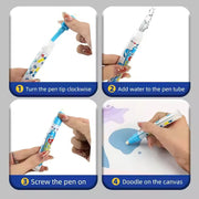 Magic Water Drawing Mat for Kids | 100cm Oversized Mess-Free Doodle Canvas with Reusable Water Pens