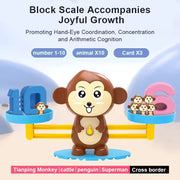 Monkey Balance Counting Toy | Math Learning Scale for Kids | Addition, Subtraction & STEM Educational Game