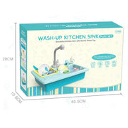 Kitchen Dishwasher Pretend Play Kitchen Toy | Real Running Water Sink Set for Kids