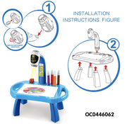 Kids Projector Drawing Board Table – Art Painting Learning Desk | Genius Kids