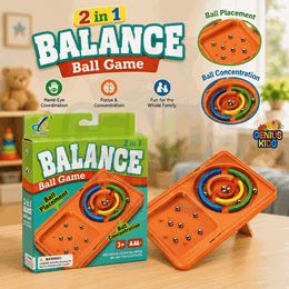 Zero Balance Ball Game for Kids 2-in-1 | Handheld Concentration & Focus Toy | Screen-Free Pocket Game