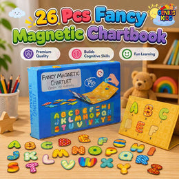 26 Pcs Fancy Magnetic Alphabet Chartbook for Kids | Genius Kids