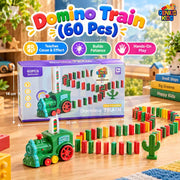 Automatic Domino Train Set for Kids – 60 Pcs Building Blocks | Genius Kids