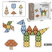 28 Pcs Magic Magnetic Blocks – STEM Building Tiles for Kids | Genius Kids