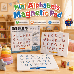 Mini MagPad Alphabet Magnetic Drawing Board | 275 Ball Pops Letter Tracing Toy for Kids