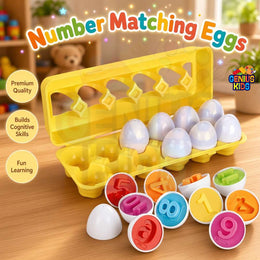 Matching Number Eggs Toy for Kids | Educational Counting and Color Cognition Set