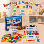 Wooden Alphabet Spelling & Math Game Set | Educational Letter and Number Toy for Kids