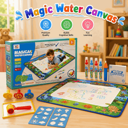 Magic Water Drawing Mat for Kids | 100cm Oversized Mess-Free Doodle Canvas with Reusable Water Pens